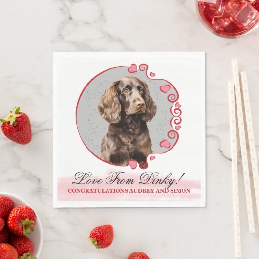 Amerikaanse Water Spaniel Huwelijks Servetten met  (Insitu)