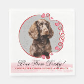 Amerikaanse Water Spaniel Huwelijks Servetten met  (Voorkant)