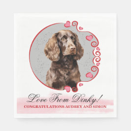 Amerikaanse Water Spaniel Huwelijks Servetten met 