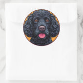 Amerikaanse Water Spaniel Landelijke Honden Kunst Ronde Sticker (Tas)