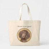 Amerikaanse Water Spaniel Schilderen Originele Hon Grote Tote Bag (Voorkant)