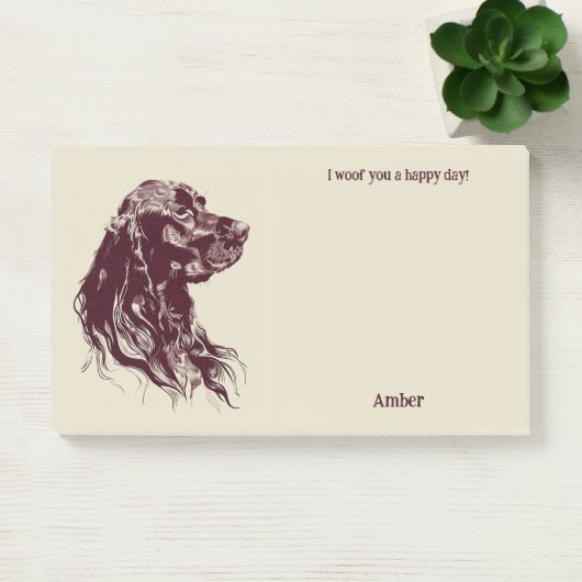 Amerikaanse waterspaniël Abstracte kunsthond naam Post-it® Notes (Kantoor)