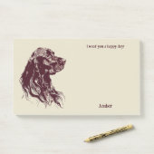 Amerikaanse waterspaniël Abstracte kunsthond naam Post-it® Notes (Op bureau)