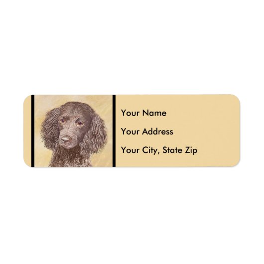 Amerikaanse waterspaniel schilderen - Oorspronkeli Etiket (Voorkant)