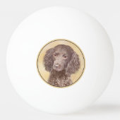 Amerikaanse waterspaniel schilderen - Oorspronkeli Pingpongbal (Achterkant)