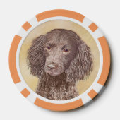 Amerikaanse waterspaniel schilderen - Oorspronkeli Poker Chips (Achterkant)