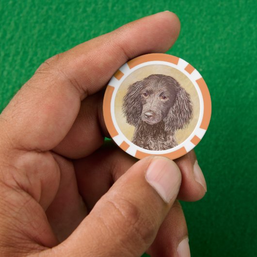 Amerikaanse waterspaniel schilderen - Oorspronkeli Poker Chips (Hand)