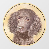 Amerikaanse waterspaniel schilderen - Oorspronkeli Raamsticker (Vel)