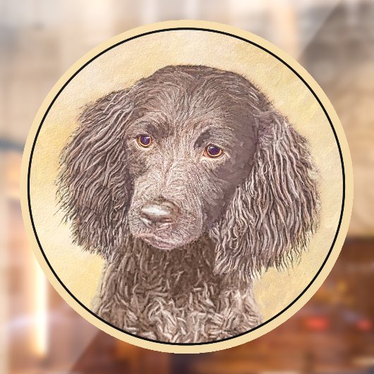Amerikaanse waterspaniel schilderen - Oorspronkeli Raamsticker (Vel 2)