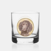 Amerikaanse waterspaniel schilderen - Oorspronkeli Whisky Glas (Achterkant)