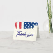 Amerikaanse Waterverf Amerikaanse vlag Bedankkaart (Voorkant)