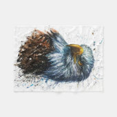 Amerikaanse Waterverf Eagle Fleece Deken (Voorkant (Horizontaal))