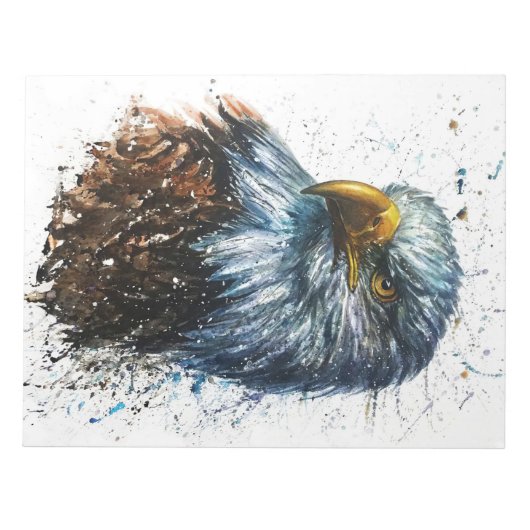 Amerikaanse Waterverf Eagle Notitieblok (Voorkant)