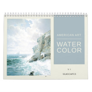 Amerikaanse Waterverf met fijne kunst - zeekapjes Kalender