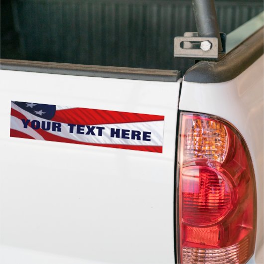 Amerikaanse Waving Flag Bumpersticker (Op Truck)