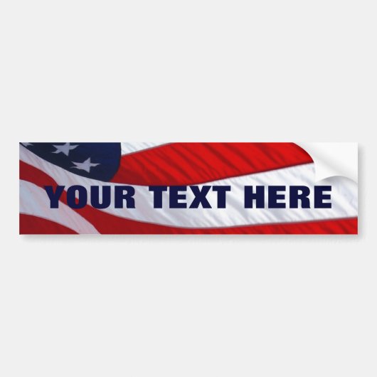 Amerikaanse Waving Flag Bumpersticker (Voorkant)