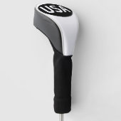 Amerikaanse website op zwart golfheadcover (Schuin)