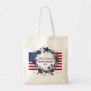 AMERIKAANSE WEDDING WELCOME Destination Floral Tote Bag