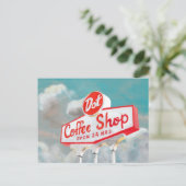 Amerikaanse wegbaan | Koffiesjabloon Briefkaart (Staand voorkant)