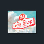 Amerikaanse wegbaan | Koffiesjabloon Canvas Afdruk<br><div class="desc">Amerikaanse wegbaan | Schrijfkunstenaar Koffiewinkel: Naomi McCavitt</div>