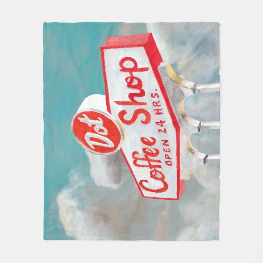 Amerikaanse wegbaan | Koffiesjabloon Fleece Deken (Voorkant)