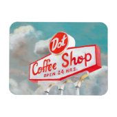 Amerikaanse wegbaan | Koffiesjabloon Magneet (Horizontaal)