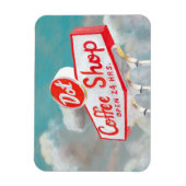 Amerikaanse wegbaan | Koffiesjabloon Magneet (Verticaal)