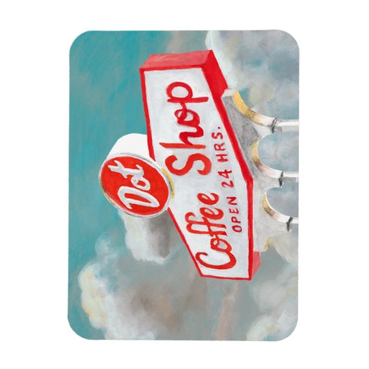Amerikaanse wegbaan | Koffiesjabloon Magneet (Verticaal)
