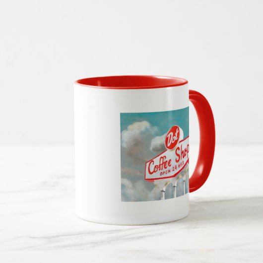 Amerikaanse wegbaan | Koffiesjabloon Mok (Voorkant rechts)