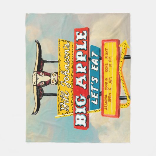 Amerikaanse wegbaan | Restaurantteken Fleece Deken (Voorkant)