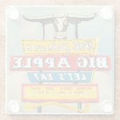 Amerikaanse wegbaan | Restaurantteken Glazen Onderzetter (Achterkant)