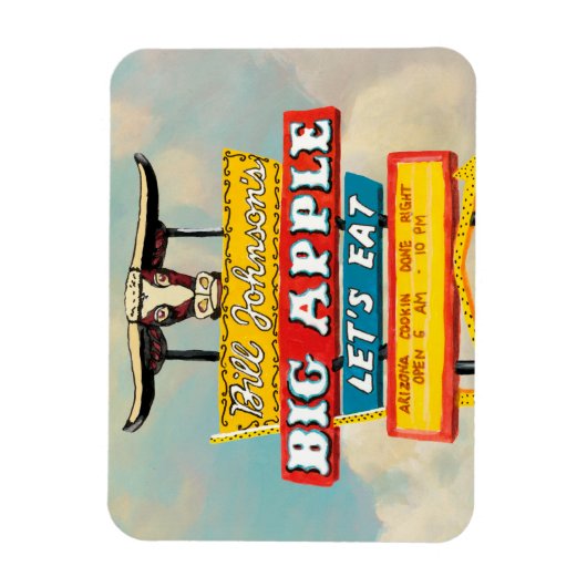 Amerikaanse wegbaan | Restaurantteken Magneet (Verticaal)