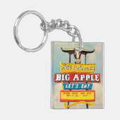 Amerikaanse wegbaan | Restaurantteken Sleutelhanger (Voorkant Links)