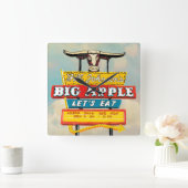 Amerikaanse wegbaan | Restaurantteken Vierkante Klok (Huis)