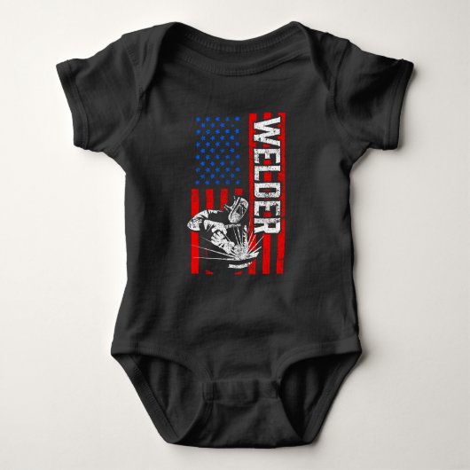 Amerikaanse Welder Proud Husband Romper (Voorkant)