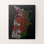 Amerikaanse Welsh Place Names Jigzaag Puzzle Legpuzzel (Verticaal)