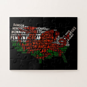 Amerikaanse Welsh Place Names Puzzle Legpuzzel