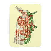 Amerikaanse Welsh Rode Draak Kaart Flexi Magnet Magneet (Verticaal)