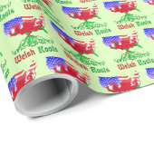 Amerikaanse Welsh Roots Cadeaupapier (Rol Hoek)