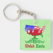 Amerikaanse Welsh Roots Sleutelhanger (Voorkant)