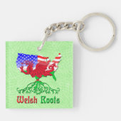 Amerikaanse Welsh Roots Sleutelhanger (Achterkant)