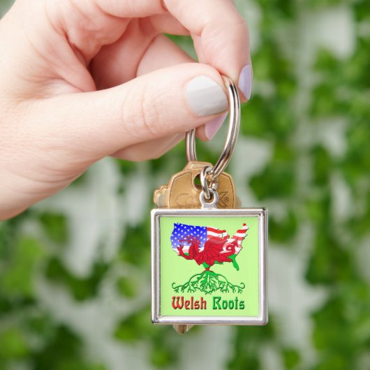 Amerikaanse Welsh Roots Sleutelhanger (Hand)