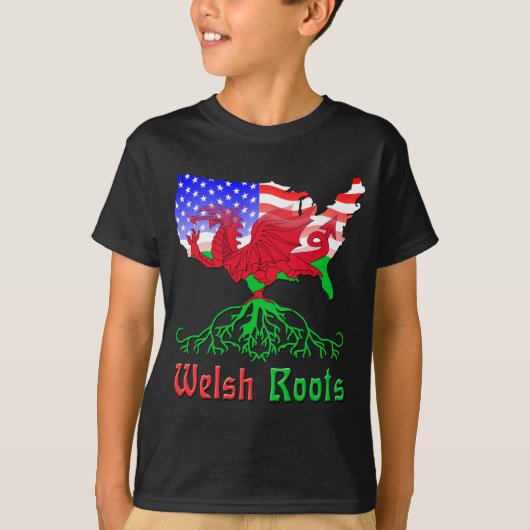 Amerikaanse Welsh Roots T-shirt (Voorkant)