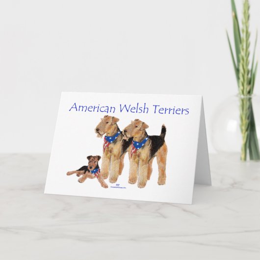 Amerikaanse Welsh Terriers Kaart (Voorkant)