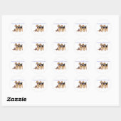 Amerikaanse Welsh Terriers Ronde Sticker (Vel)