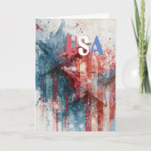 Amerikaanse wenskaart kaart (Voorkant)