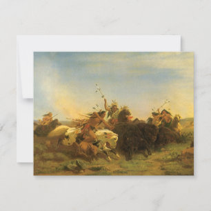-Amerikaanse West Art, Buffalo Hunt van Wimar