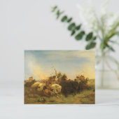 -Amerikaanse West Art, Buffalo Hunt van Wimar Briefkaart (Staand voorkant)