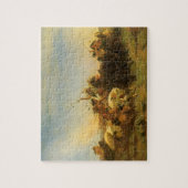 -Amerikaanse West Art, Buffalo Hunt van Wimar Legpuzzel (Verticaal)