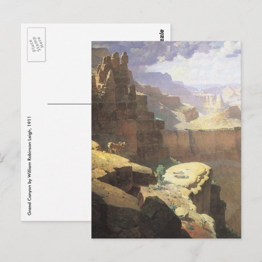  Amerikaanse West Art, Grand Canyon van Leigh Briefkaart (Voorkant / Achterkant)